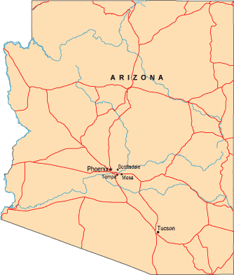 United States Map Arizona