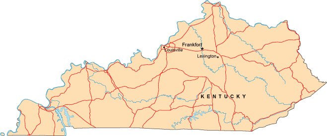 Kentucky Cities Map