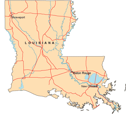 Us Map New Orleans