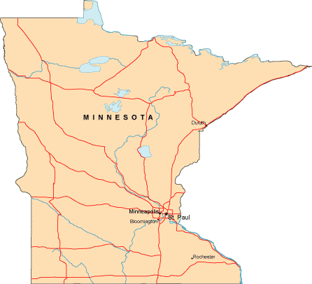 Us Map Minnesota