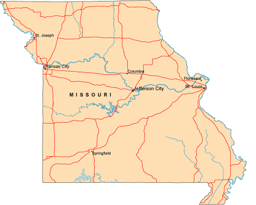 maps of missouri and florida printable missouri state map with cities