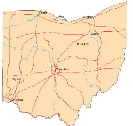 map of ohio with cities. Ohio Cities Map.
