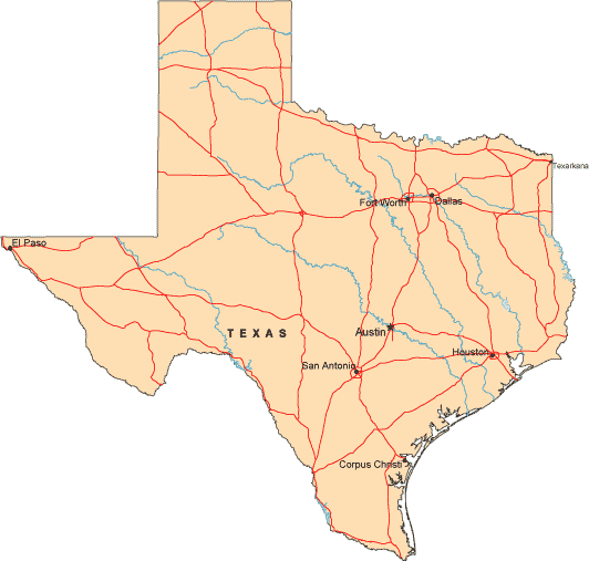 United States Map Texas