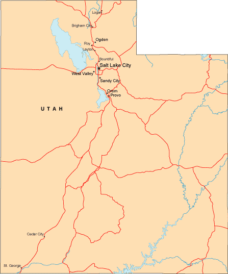 Map Of Utah Cities. Utah Cities Map.