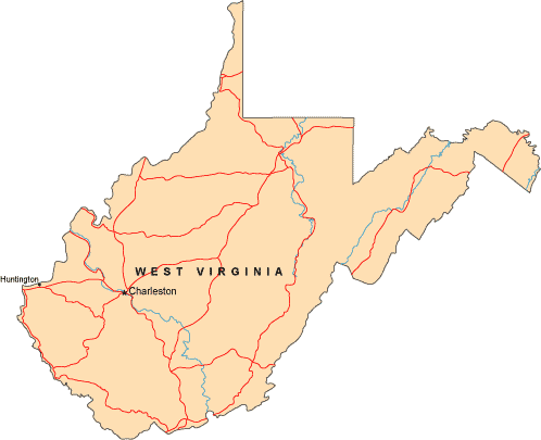 map of west virginia cities. West Virginia Cities Map.