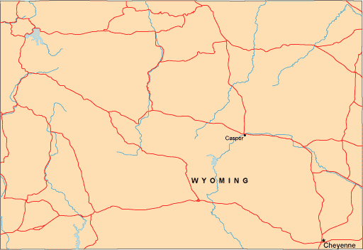 Wyoming Cities Map.