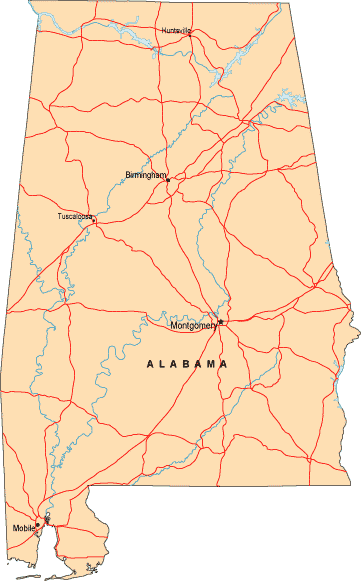 Alabama map