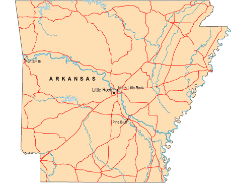 Arkansas map