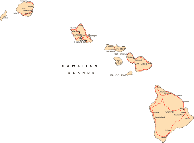 Hawaii map