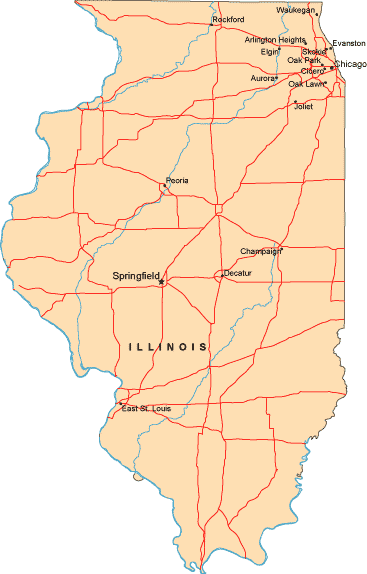 Illinois map