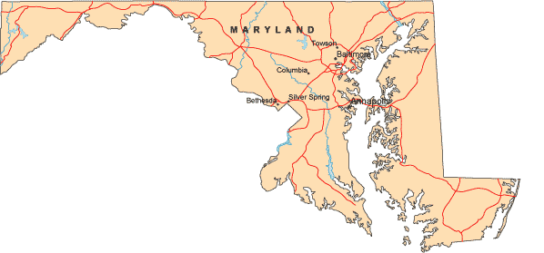 Maryland map
