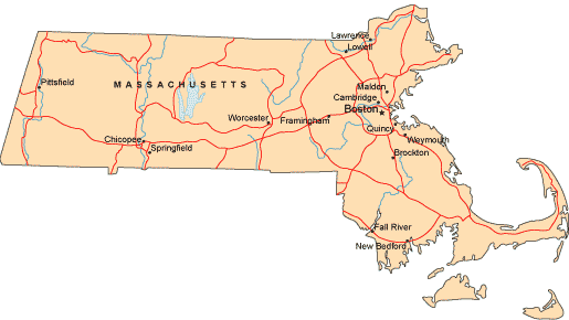 Massachusetts map