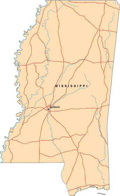 Mississippi map