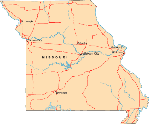 Map of Missouri