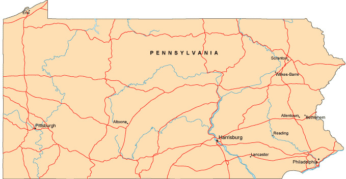 Pennsylvania map