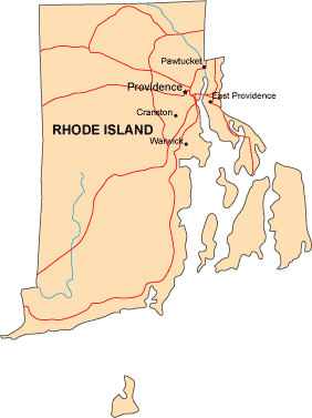 Rhode Island map