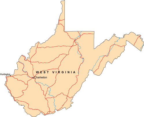 West Virginia map