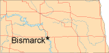 Map of North Dakota